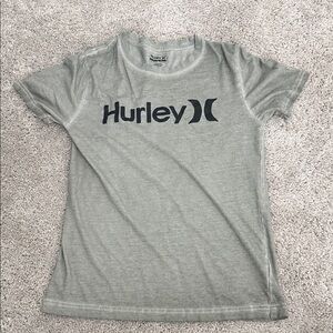 Hurley Heather Olive green/Gray Tee with Black Logo